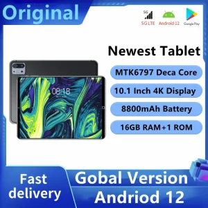 Globalna verzija Android tableta 10.1 inča sa Androidom 12, 16GB RAM, 1T memorije, Deca Core procesorom, 8+13MP kamerama, VPS+5G WIFI Bluetooth, 8800mAh baterijom. – TABLETI