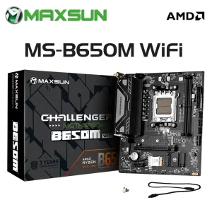 MAKSSUN Matična Ploča Challenger B650M WiFi za AMD: Odličan izbor za AMD Ryzen7000 seriju AM5 procesora, podrška za DDR5, Bluetooth. – RAČUNARI